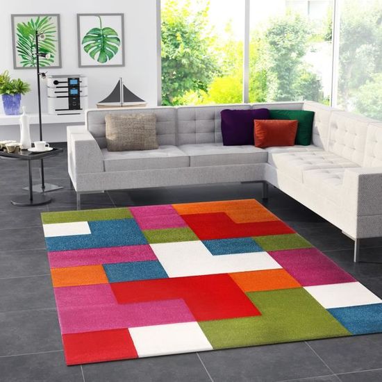 Tapis De Salon 160x240 Cm Gris – 100% Polyester Antidérapant