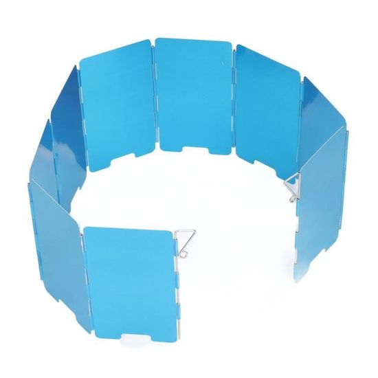 Lot De 2 Pare-Vent Pliable Réchaud Camping 9 Plaques Aluminium – Portable, Anti-Vent Pour Bivouac