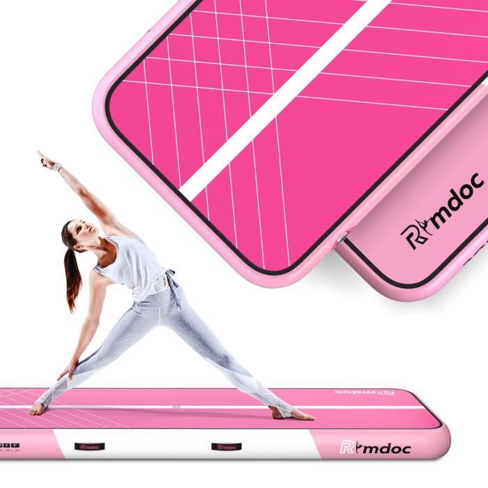 5M Airtrack Tapis de gymnastique gonflable PISTE D'ACROBATIE Tapis de yoga épaississant Tapis de sol avec pompe à air électrique