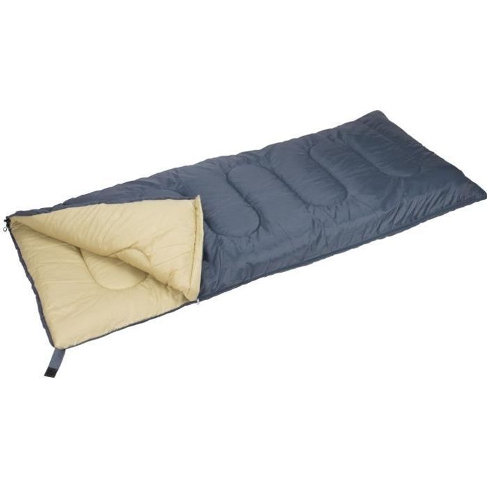 ABBEY CAMP Sac de couchage - En polyester 190T hydrofuge - Dimensions : 210 x 85 cm - Gris