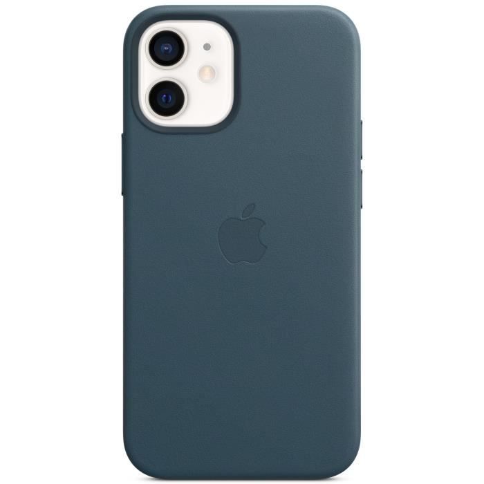 APPLE iPhone 12 mini Coque en cuir avec MagSafe - Bleu Baltique