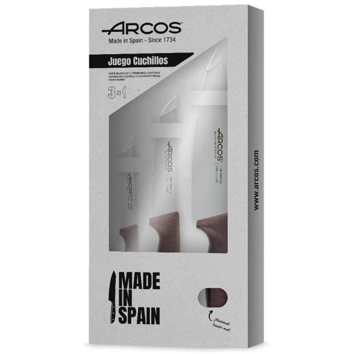 ARCOS Niza - Coffret 3 Couteaux de Cuisine (110, 150, 200 mm)