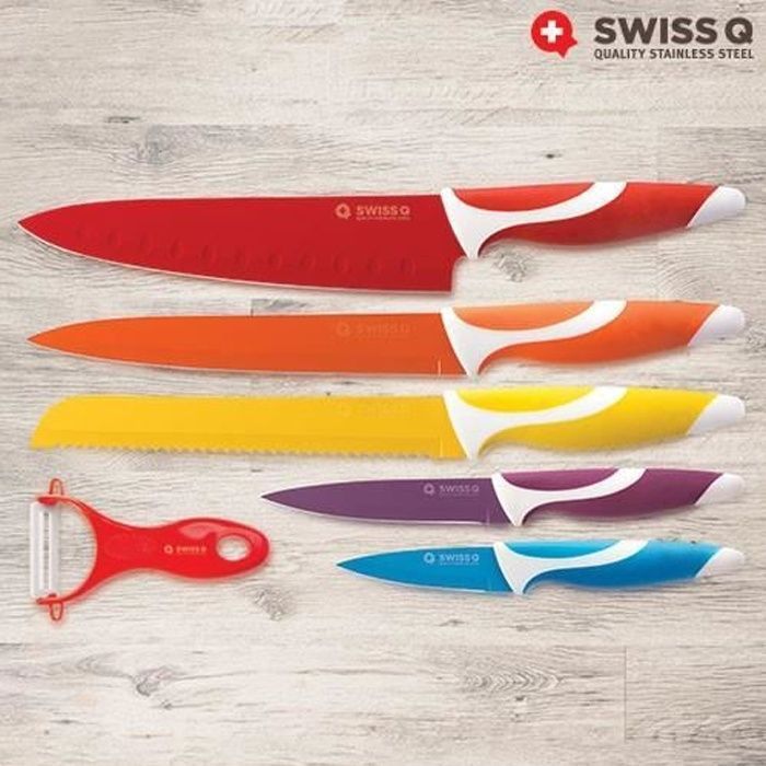 couteaux céramique lot de 5 + eplucheur