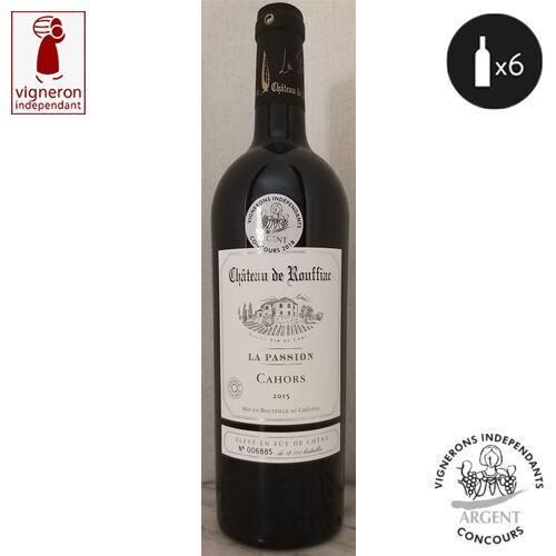 6 bouteilles - Vin rouge - Tranquille - Château de Rouffiac La Passion Élevé en fût de chêne Cahors Rouge 2015 6x75cl