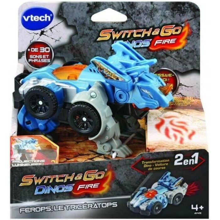 Voiture Switch & Go Dinos Fire - Férops Le Tricératops