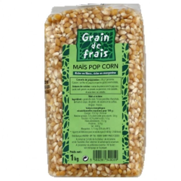 Maïs pop corn France - Grain de Frais - paquet 1kg