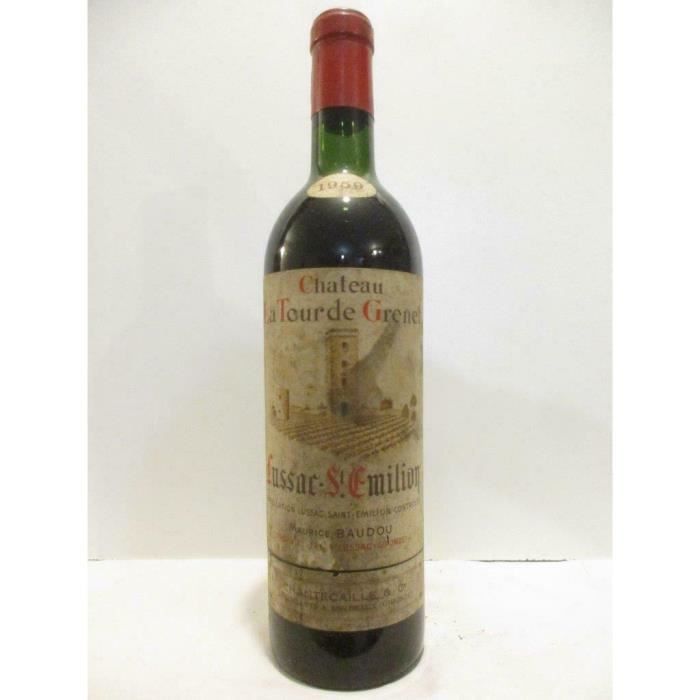 lussac saint-émilion château de la tour de grenet (b2) rouge 1959 - bordeaux