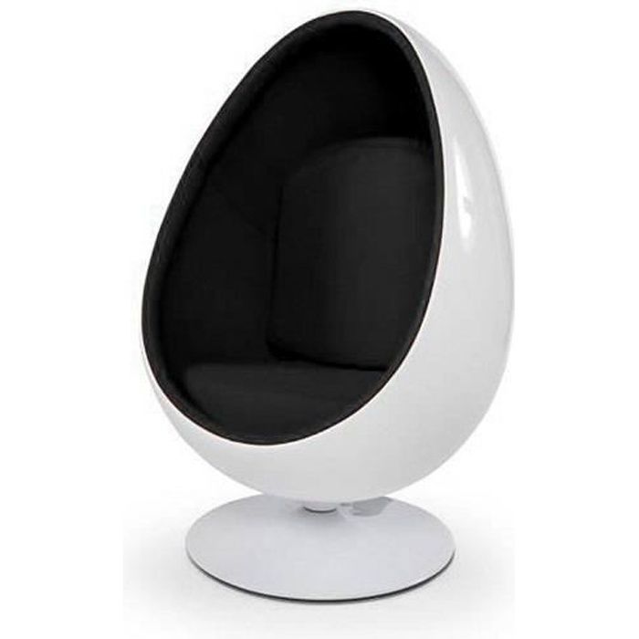 Fauteuil OEUF & EGG Blanc & Noir