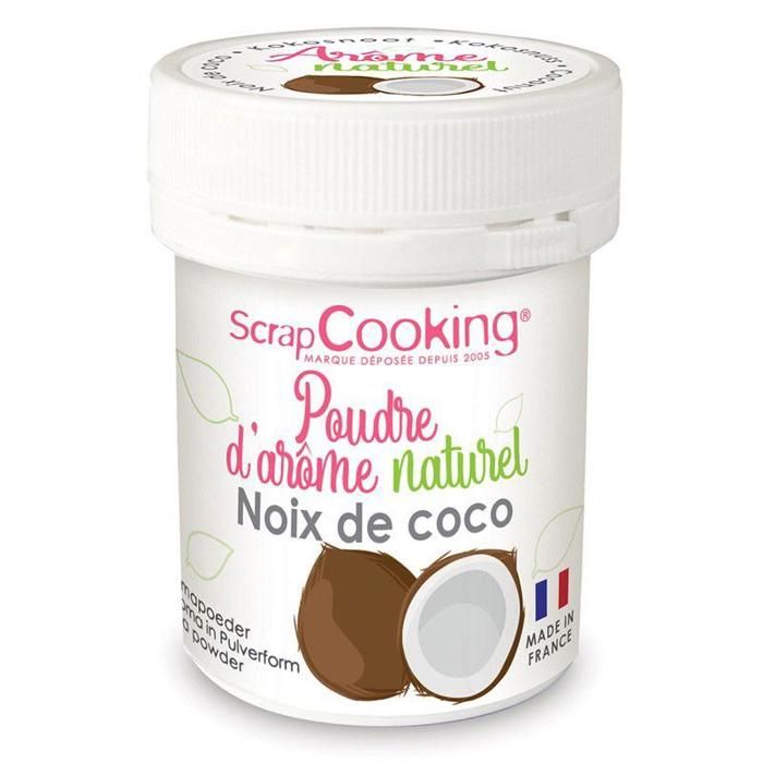 Arôme naturel de coco Vous allez désormais pouvoir parfumer vos gâteaux et toutes vos pâtisseries grâce à la nouvelle gamme de