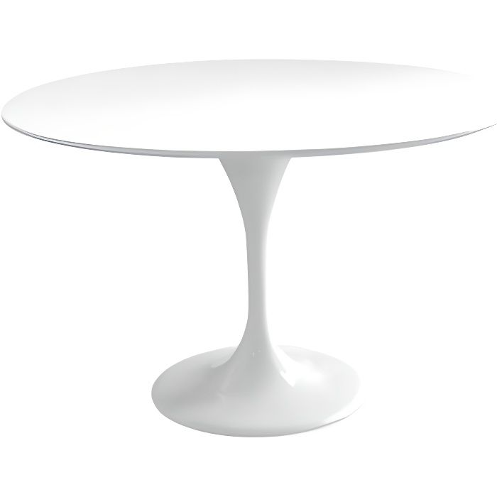 TABLE REPAS TULIP FIBRE DE VERRE BLANC 120