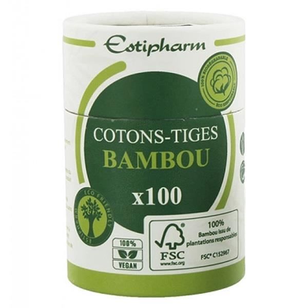 Estipharm Cotons-Tiges Bambou 100 unités