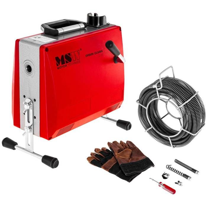 Furet électrique MSW-DRAIN CLEAN 23E (390W 400 t/min spirale diamètre 16mm 4 outils-embout)