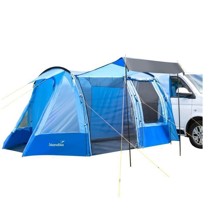 skandika Aarhus Travel - Auvent autoportant pour Van Minibus - tente - bleu - 2 personnes