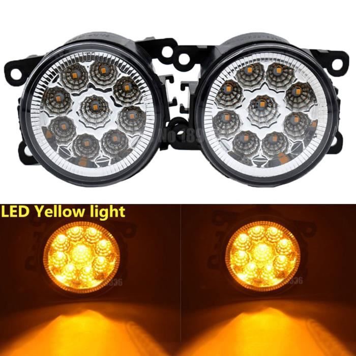 LED-Yellow -Puces LED antibrouillard 12V H11, 2 pièces, pour Mitsubishi Pajero Montero Sport 2008 – 2014 L200, lampes halogènes