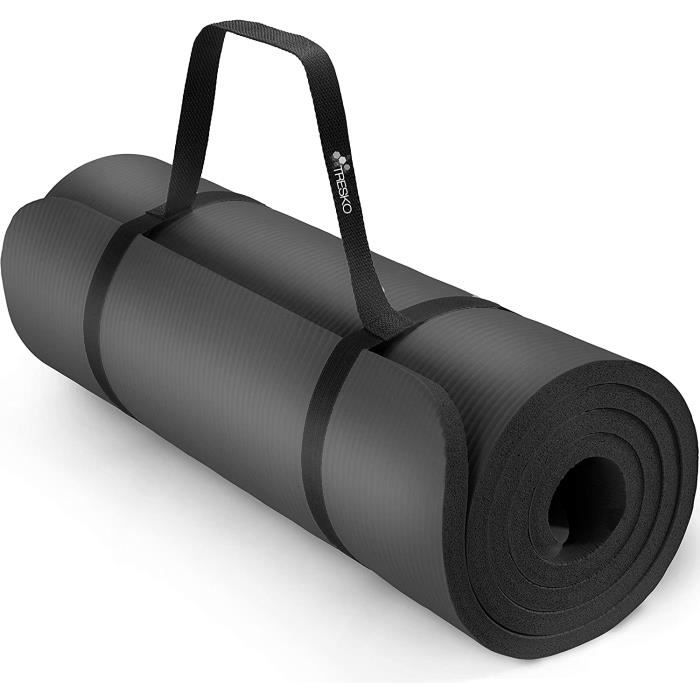 TRESKO Tapis d'exercice Fitness Tapis de Yoga Tapis de Pilates Tapis de Gymnastique, Dimensions 185 x 60 x 1,5 cm ou et 190 x 100 x