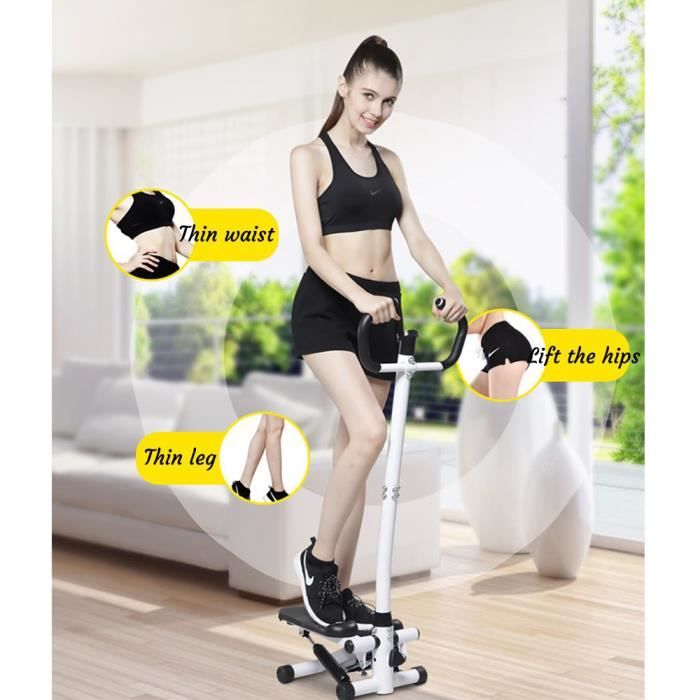 AIMEI Stepper Machine Stepper Rotatif avec Corde d'entraînement+Accoudoir de poteau