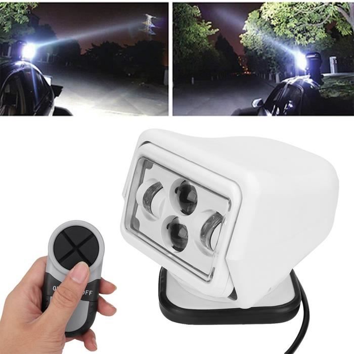 HURRISE lumière de recherche de voiture 60W LED voiture télécommande recherche lumière projecteur extérieur pour bateau de