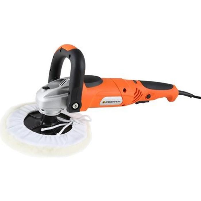 EBERTH 180 mm Lustreuse a polir electrique (900 Watt, Vitesse réglable, Poignée auxiliaire)