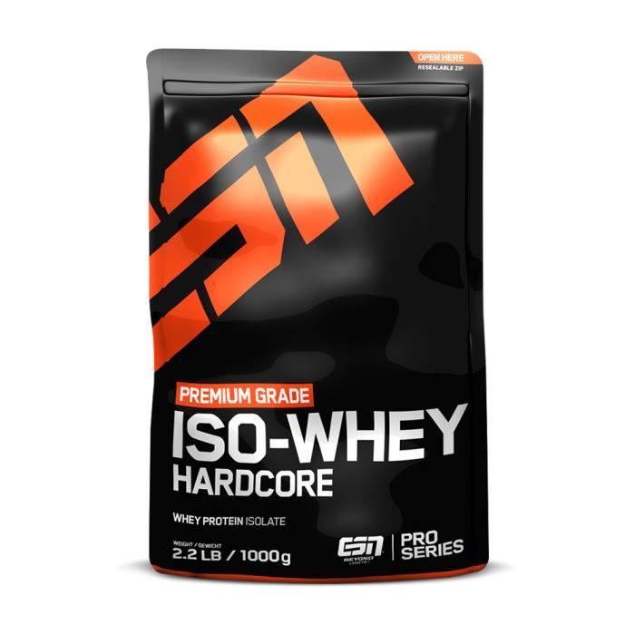 ESN - Iso-Whey Hardcore 1000 g - Myrtille - Cheesecake
