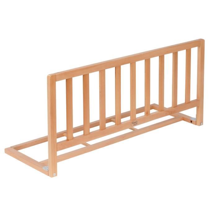 Barrière de lit ib style® TAMO - Barrière bébé en bois - Barrière de Sécurité pour Lit - 90 cm nature