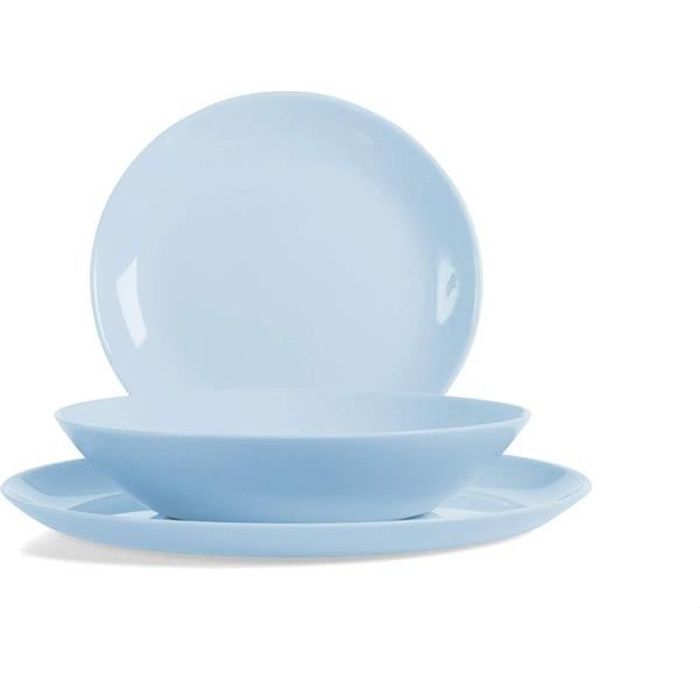 Luminarc   Colors Service de Table 18 pièces Diwali Light Turquoise-Bleu - 0883314737059