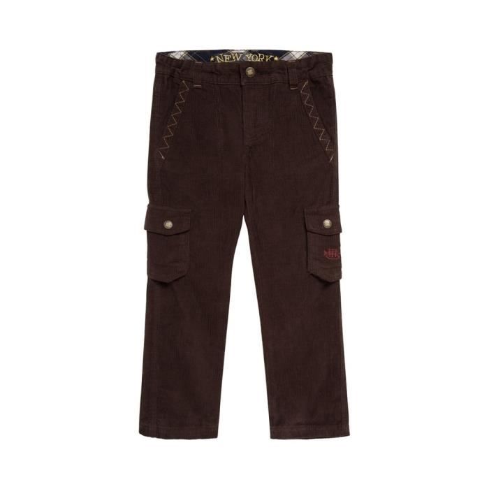Sergent major pant emaurisage marron 3 ans