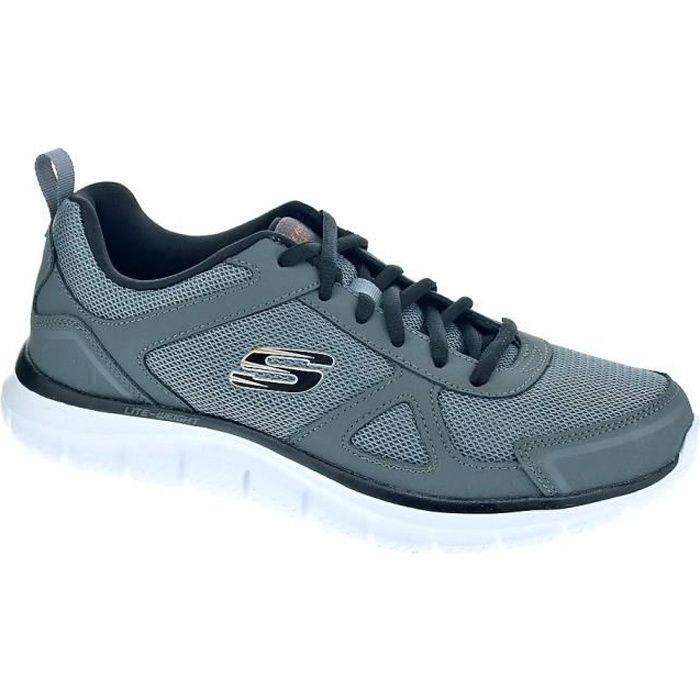 Baskets basses - Skechers Track Homme Gris