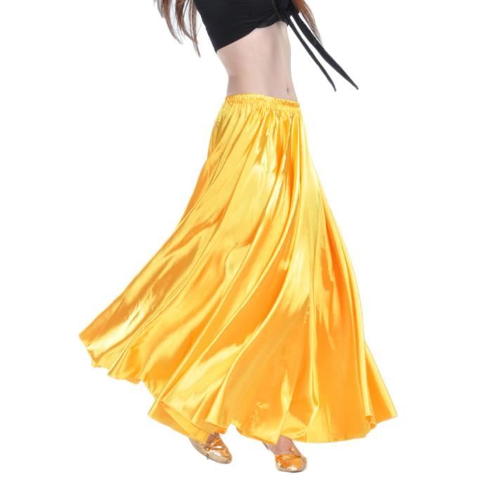 Femme Jupe De Danse Jupes Sans Ceinture Jaune