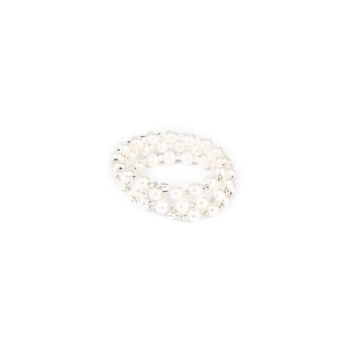 1 pc Bracelet De Mode Perle 3 Couche Élastique Wrap Main Bijoux pour Femmes BRACELET - GOURMETTE - JONC