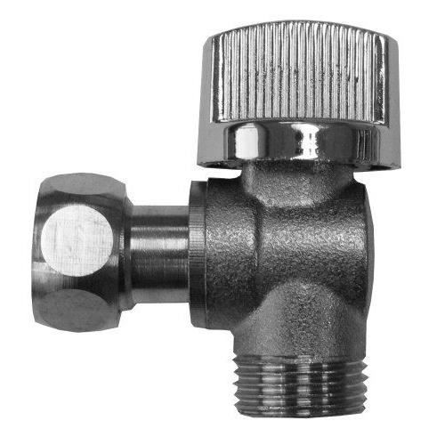 Regiplast S100 Robinet d'arrêt de chasse équerre sphère 3/8- Laiton Chrome