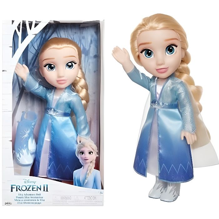 DISNEY FROZEN Poupée Elsa en plastique - 38 cm