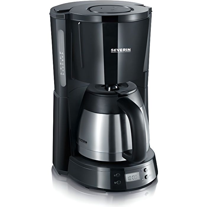 SEVERIN KA 4141 Cafetière filtre avec verseuse isotherme programmable - Noir