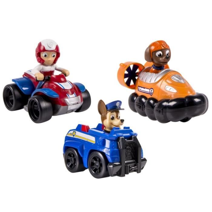 PAT PATROUILLE Pack 3 Véhicules de Secours 2 : Chase, Zuma et Ryder