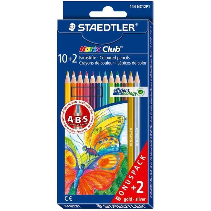 crayons de couleur Noris Club,étui en carton de 1