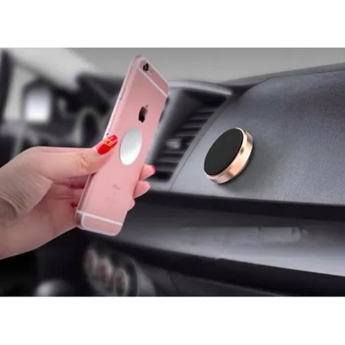 Tikawi x1 Support Téléphone Voiture Gold Magnétique UNIVERSEL (Samsung / IPhone / Etc) Tableau de Bord - Support Portable Doré