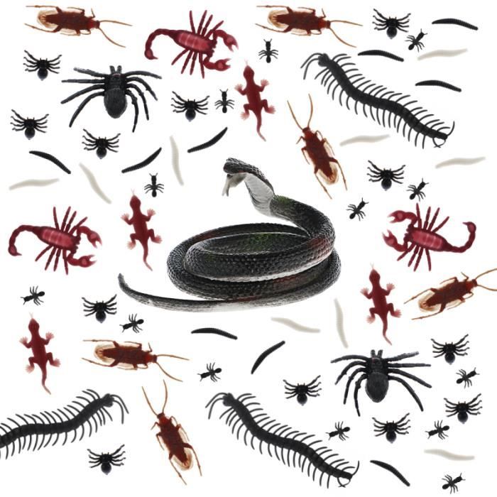 Toyvian 169 pièces insectes réalistes éducatifs simulés animaux modèle jouet assorti faux imitation PANIER PIQUE-NIQUE