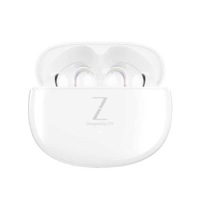 Écouteur Bluetooth sans fil ZTE LiveBuds Pro Blanc Réduction active du bruit Faible latence Touche Intelligente Bluetooth 5.0