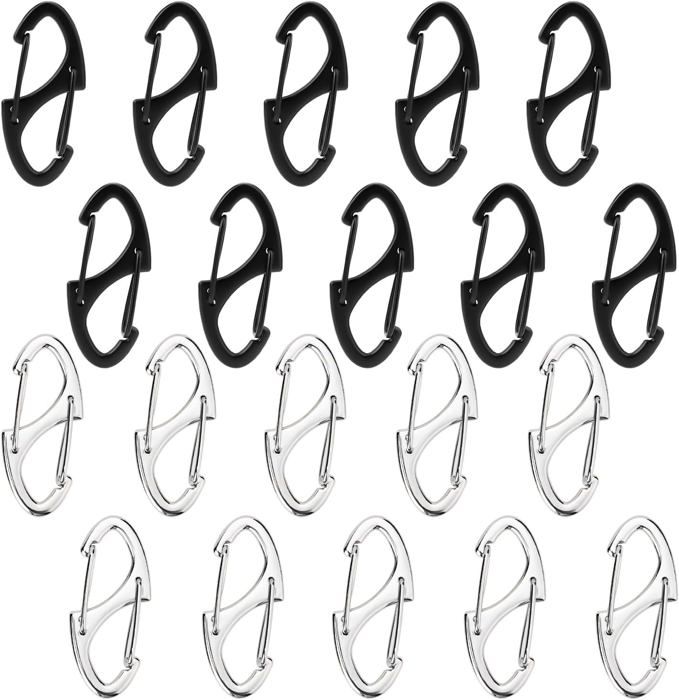 Clips Mousquetons Extérieurs Légers - Lot Usage Longue Durée, Emballage D'origine