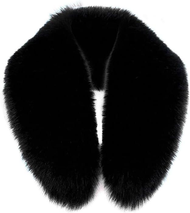 Col En Fausse Fourrure Amovible SHTGOI - Chaud, Pour Capuche, Longueurs 45 à 80 Cm, Couleur Marron - 8