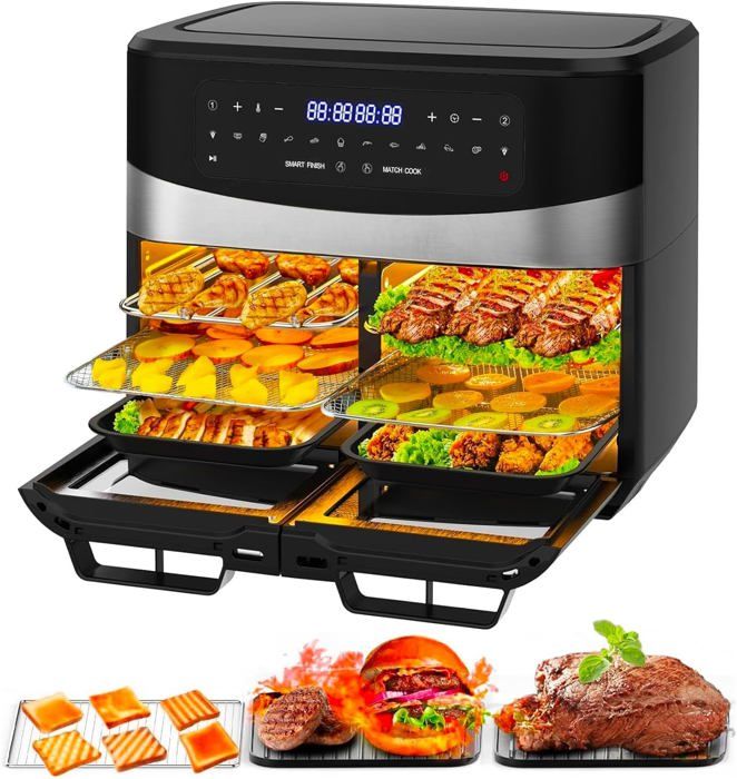 Friteuse Sans Huile Cecofry Advance Double. Numérique Et Compacte, Avec