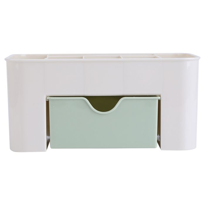 Organiseur De Bureau Multifonction - Petite Boîte De Rangement Pour Stylos, Fournitures, Maquillage - Plastique - 3