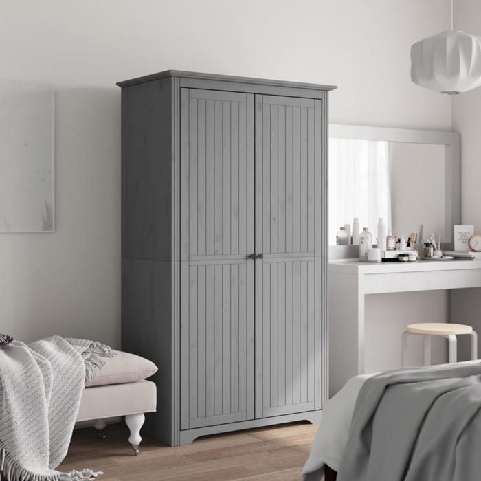 vidaXL Garde-Robe, Armoire de Rangement, Organisateur de Chambre à Coucher, Meuble de Rangement Maison Intérieur, avec Tiroirs Noir Bois d'Ingénierie