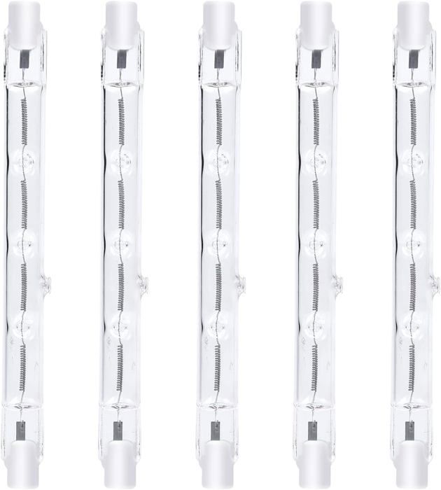 118mm R7s Dimmable ampoule halogène crayon 300W Blanc Chaud 2800K r7s linéaire 3000lm (5pcs)