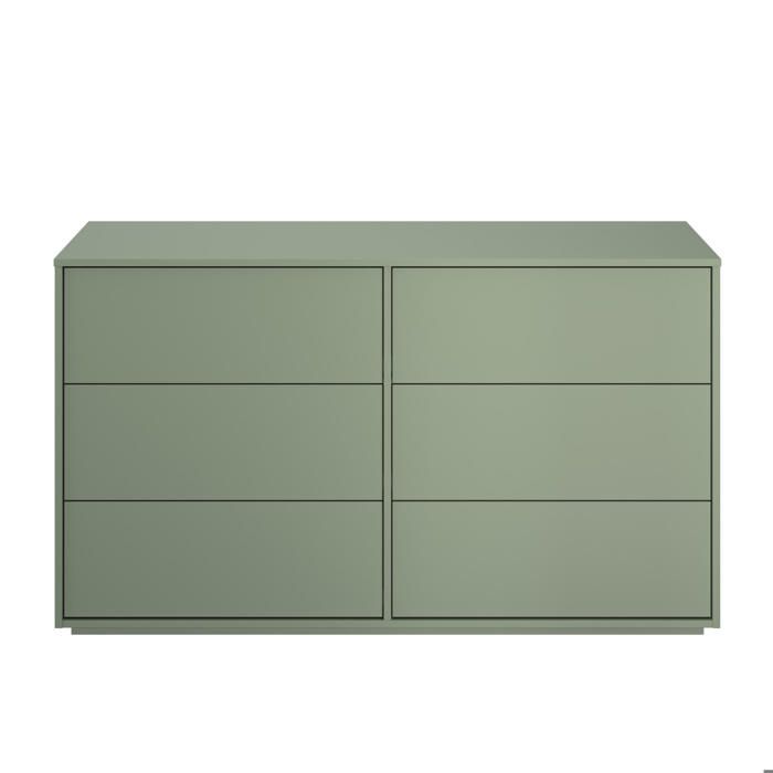 Commode 6 tiroirs effet bois couleur vert Arcilla Commode 6 tiroirs effet bois couleur vert Arcilla