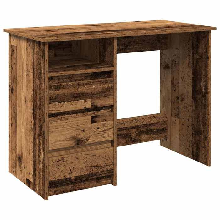 Bonne qualité - Bureau vieux - Table détude - Bois 102x50x75cm - Table détude - Bois dingénierie - poste de travail meuble