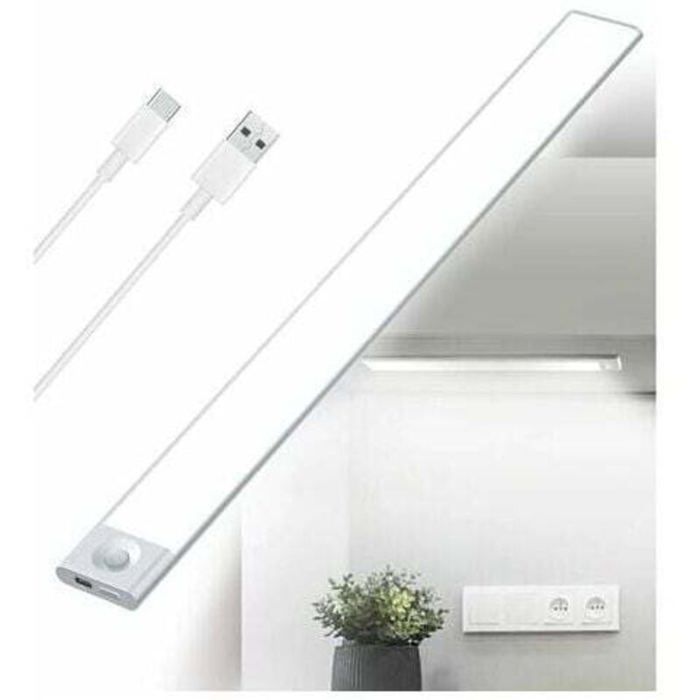 LED Cuisine Sous Meuble Rechargeable USB 2500mAh 40cm Dimmable Lampe Placard Detecteur de Mouvement Barre LED Sans Fil Rechargeabl