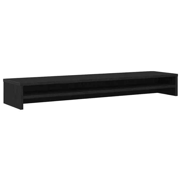 “Winter SaleTOP Armoire TV classique Noir - Support décran en chêne noir 100x24x13cm - bois dingénierie PRO68243