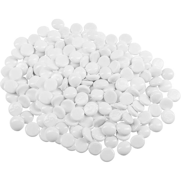 Galets Brillants Blancs Décoratifs 1 Kg - Pierres Naturelles Pour Vases, Fontaines, Bougies & Projets DIY