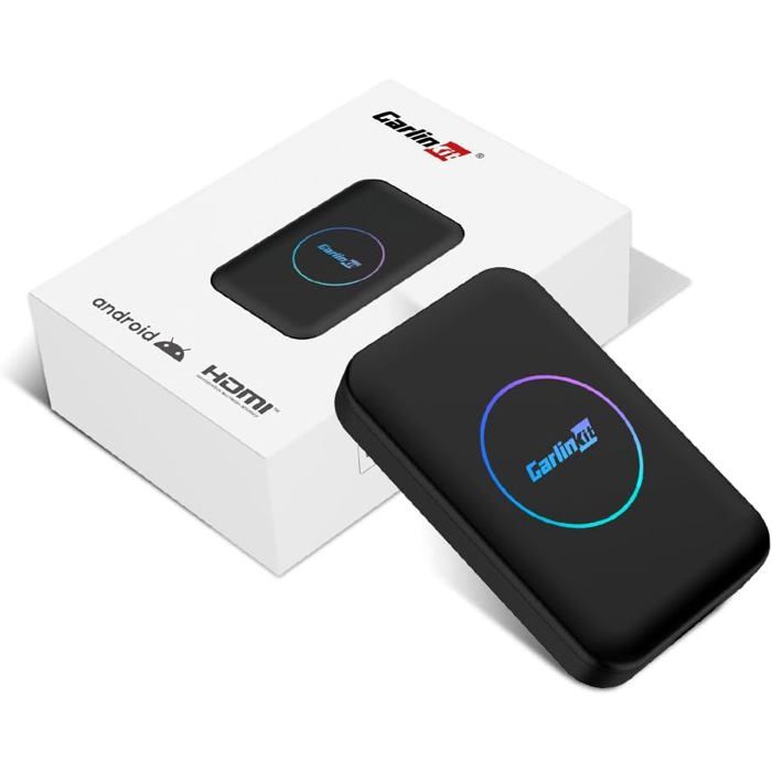 Boîte multimédia CarlinKit AIBOX-Lite 3 en 1 CarPlay et Android Auto sans fil