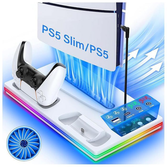 Iine-accessoires De Refroidissement Pour Ps5 Rgb, Base De